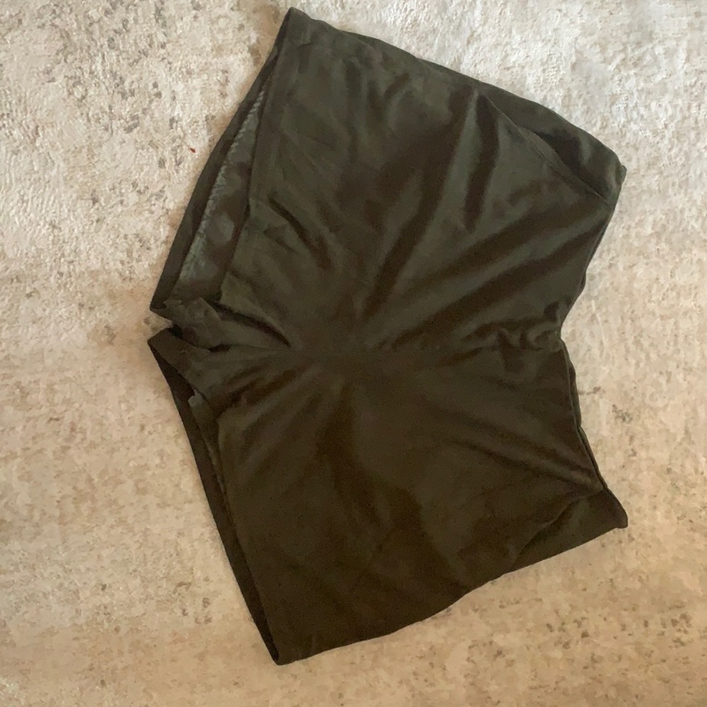 High waisted suede shorts